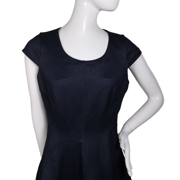 Tommy Hilfiger Indigo Fit and Flare Dress Size 8 Sparkle Denim Look Stretchy - Picture 5 of 15